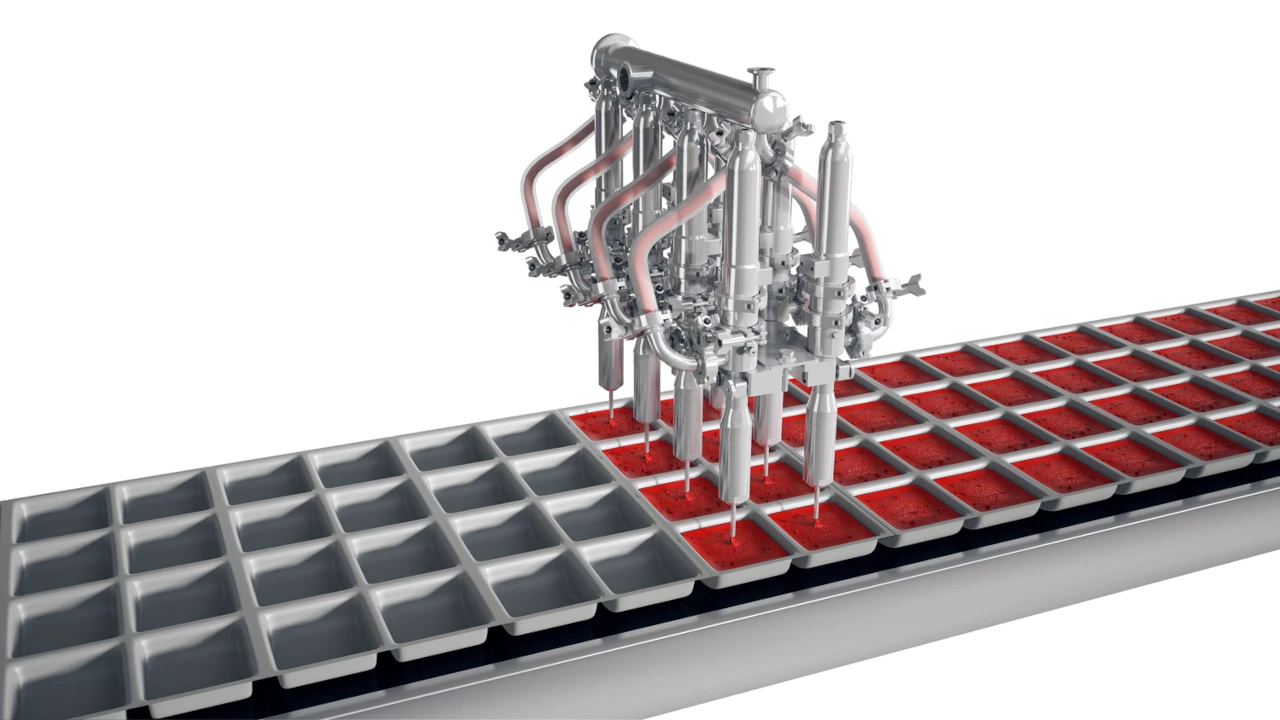 Llenado de múltiples productos alimenticios con válvulas dosificadoras compactas Llenado de múltiples productos alimenticios con válvulas dosificadoras compactas