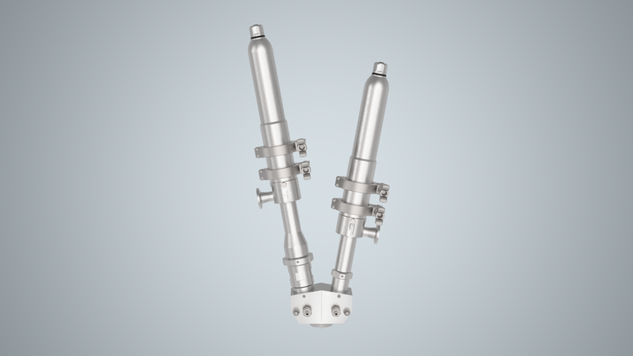 Dispensador de dos componentes ViscoTec ViscoDuo-VM con diseño higiénico