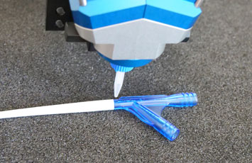 Bonding of catheter components in medical technology