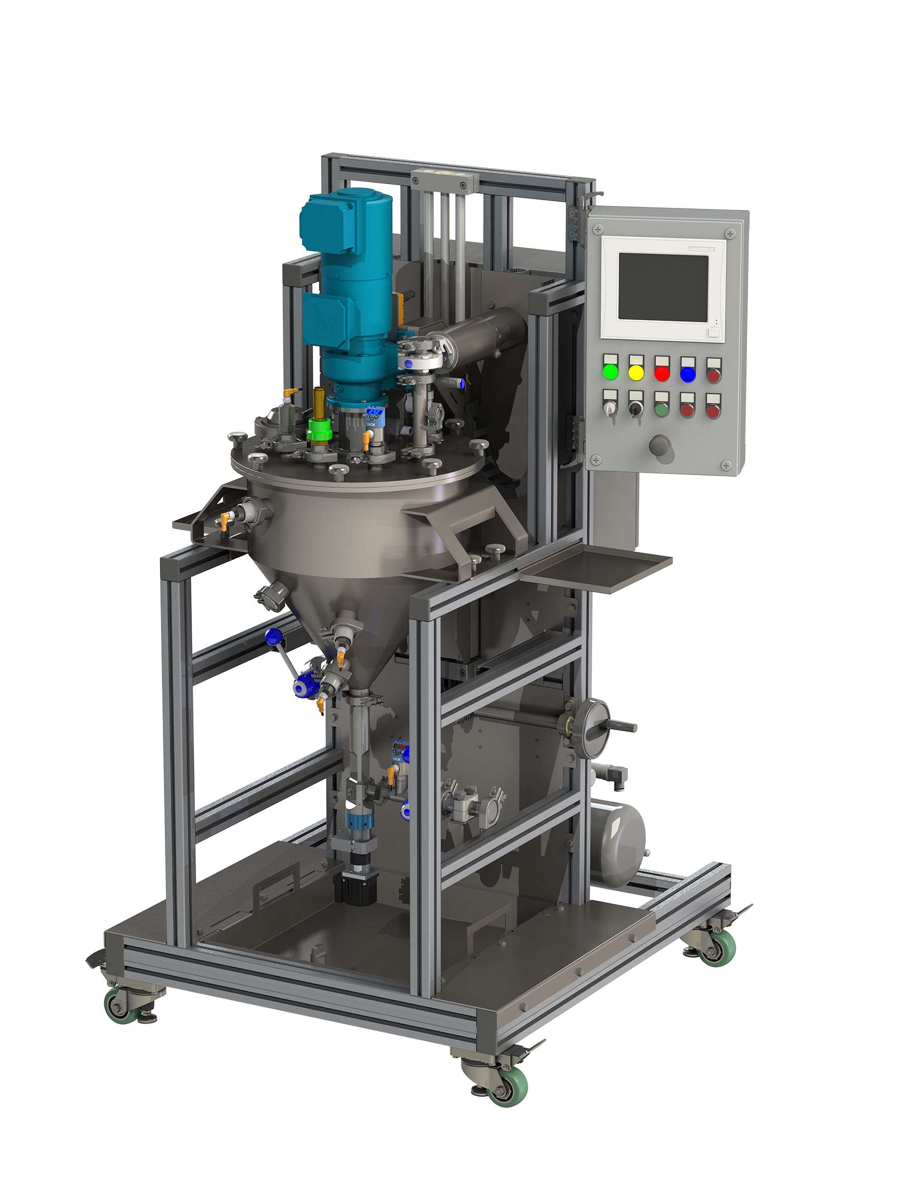 Héctor Bravo Ontiveros (third from left) at the International Sales Meeting at ViscoTec headquarters in Germany – together with Josef Donislreiter, Ute Meyer, and Franz Kamhuber (from left to right).